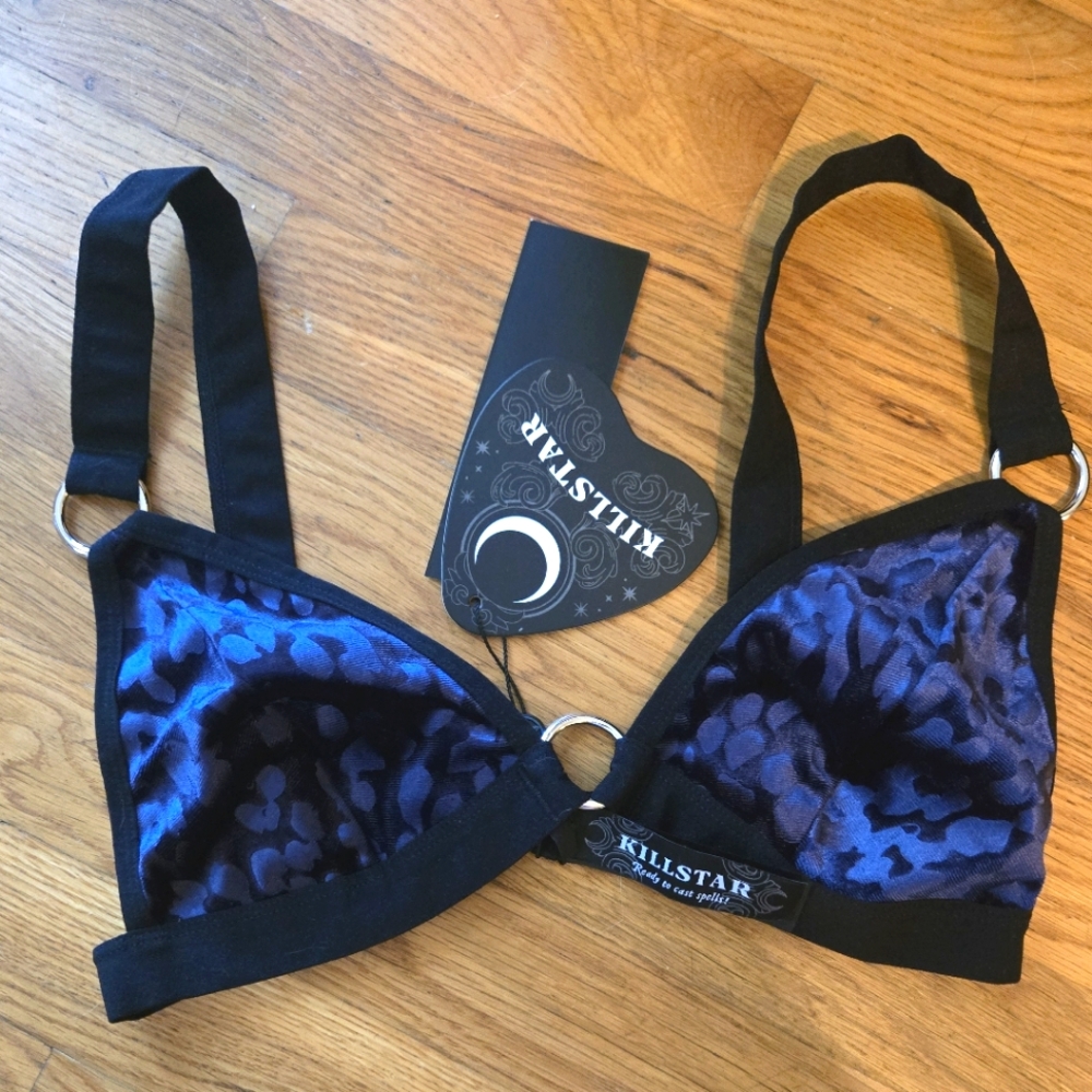 Killstar Women's Purple Leopard Bralette